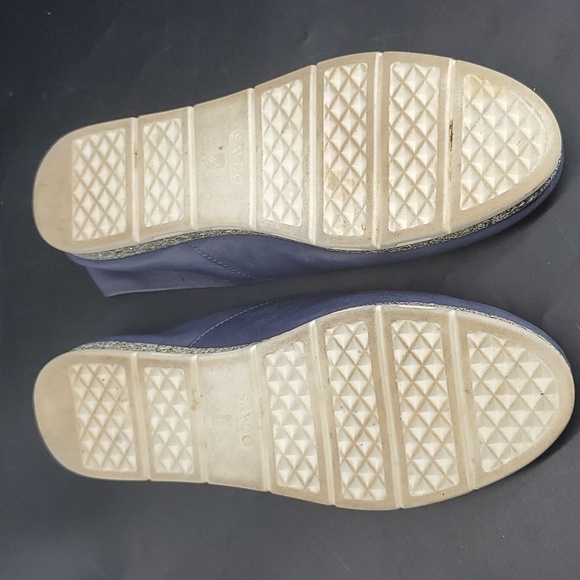 Saydo Blue Leather Loafers Slip-on EU 40 US 9.5 Made In Portugal - Picture 3 of 11